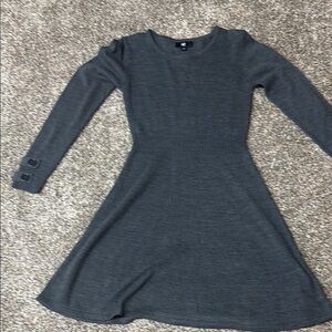 Charcoal Long Sleeve Dress